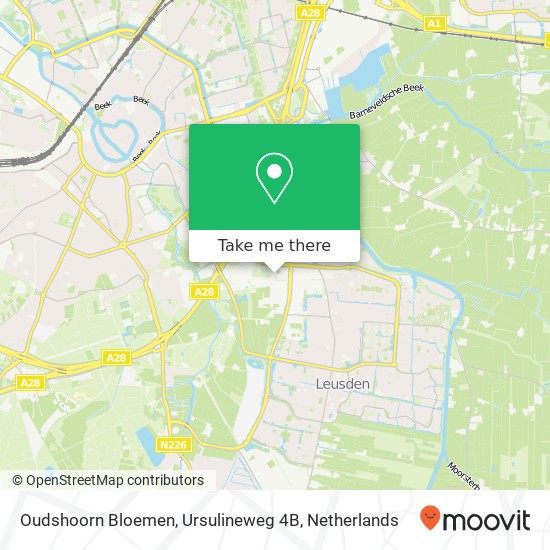 Oudshoorn Bloemen, Ursulineweg 4B map