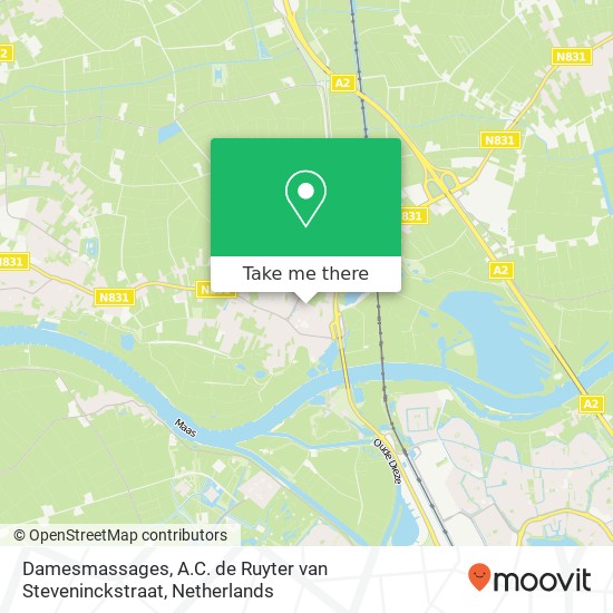 Damesmassages, A.C. de Ruyter van Steveninckstraat Karte