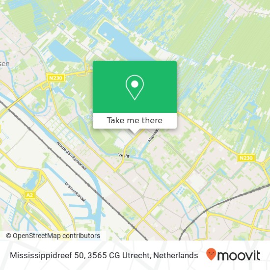 Mississippidreef 50, 3565 CG Utrecht map