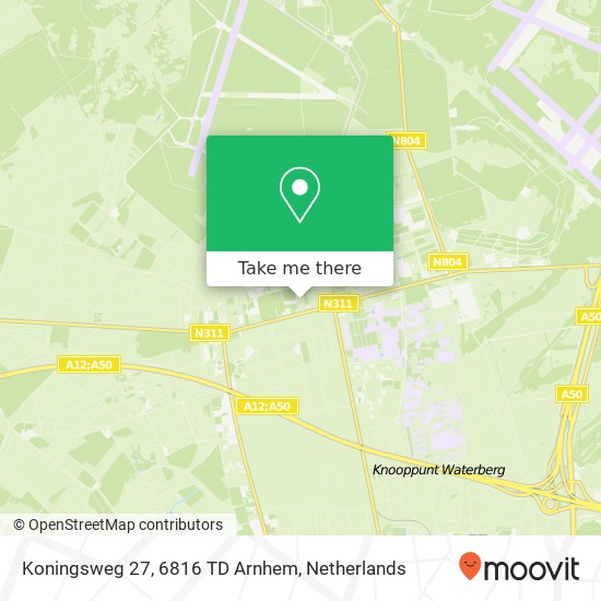 Koningsweg 27, 6816 TD Arnhem Karte