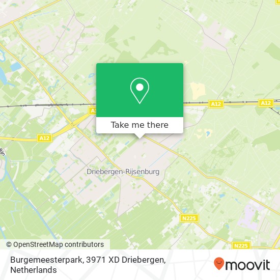 Burgemeesterpark, 3971 XD Driebergen map