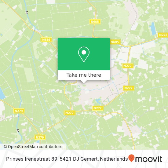 Prinses Irenestraat 89, 5421 DJ Gemert map