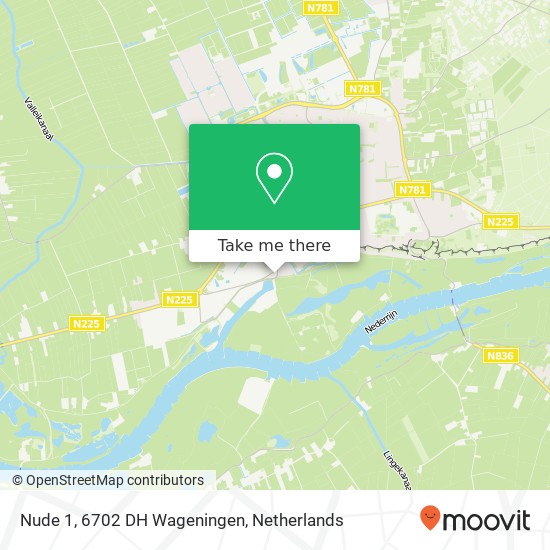 Nude 1, 6702 DH Wageningen map