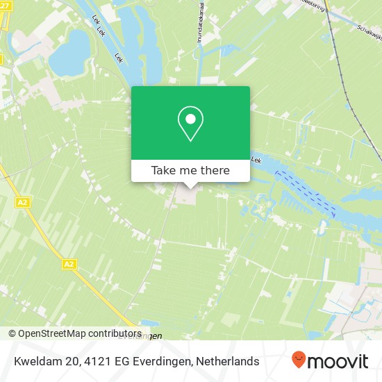 Kweldam 20, 4121 EG Everdingen Karte