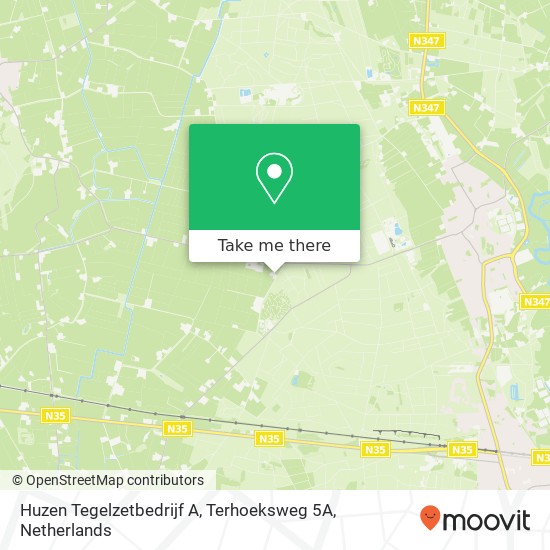 Huzen Tegelzetbedrijf A, Terhoeksweg 5A map