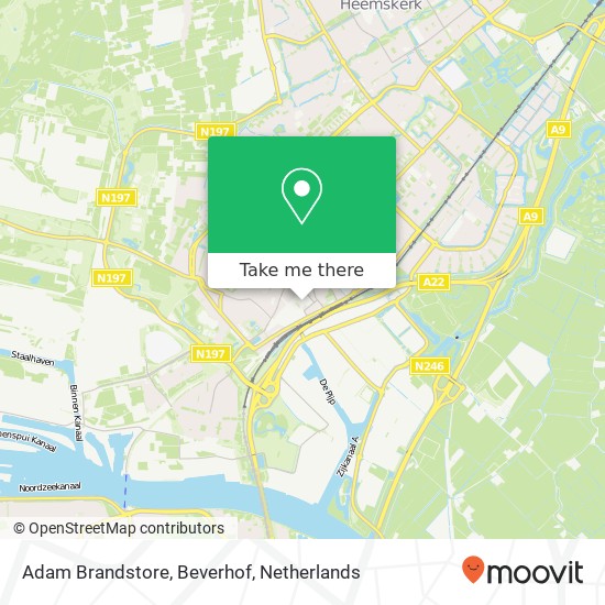 Adam Brandstore, Beverhof Karte