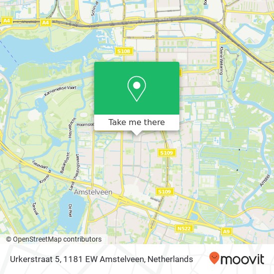 Urkerstraat 5, 1181 EW Amstelveen map