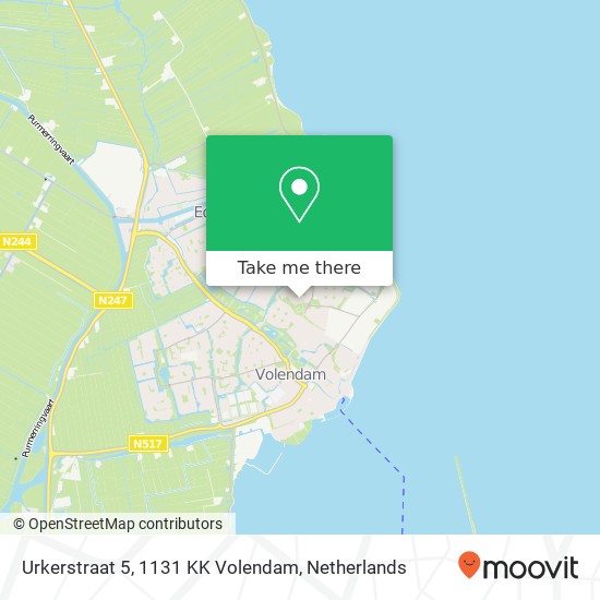 Urkerstraat 5, 1131 KK Volendam map