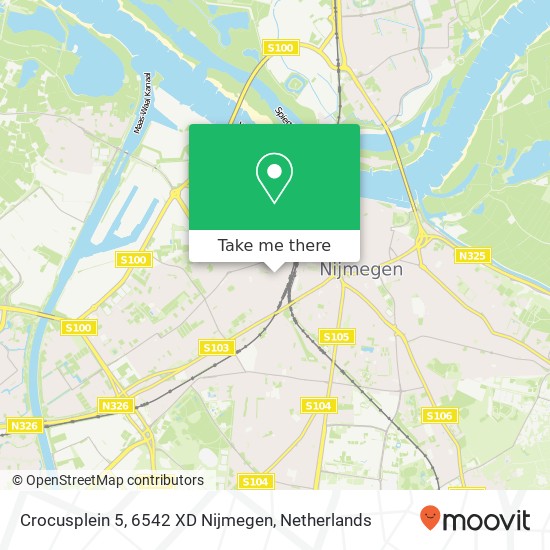 Crocusplein 5, 6542 XD Nijmegen map