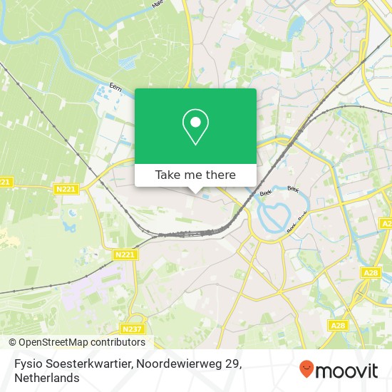 Fysio Soesterkwartier, Noordewierweg 29 Karte