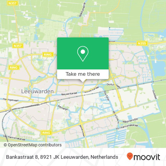 Bankastraat 8, 8921 JK Leeuwarden map