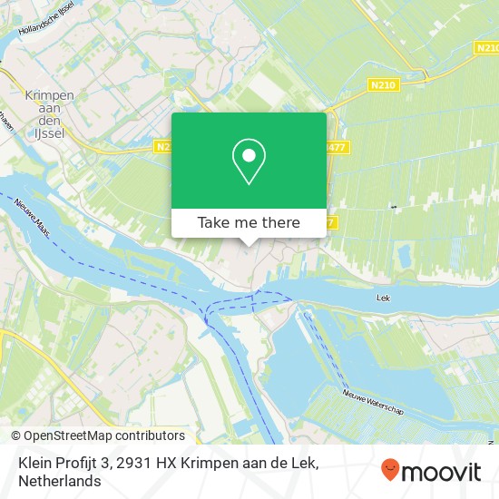 Klein Profijt 3, 2931 HX Krimpen aan de Lek map