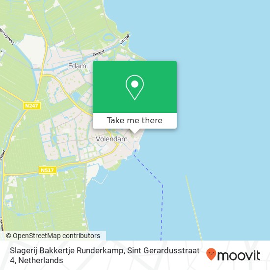 Slagerij Bakkertje Runderkamp, Sint Gerardusstraat 4 map