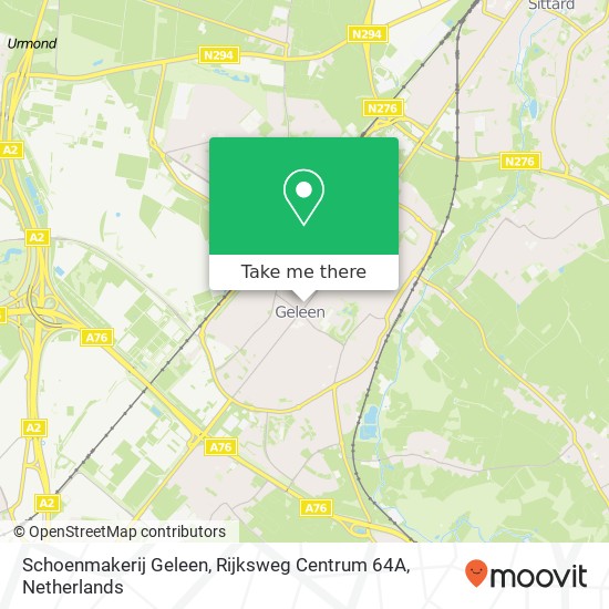 Schoenmakerij Geleen, Rijksweg Centrum 64A map