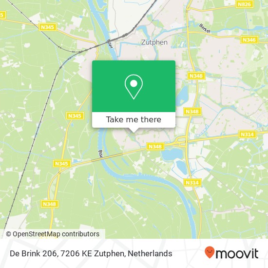 De Brink 206, 7206 KE Zutphen map