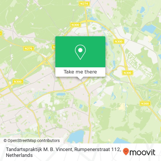 Tandartspraktijk M. B. Vincent, Rumpenerstraat 112 map