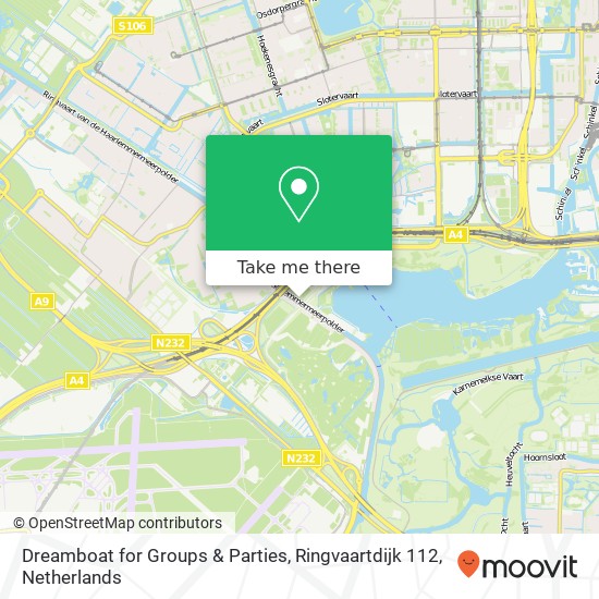 Dreamboat for Groups & Parties, Ringvaartdijk 112 map