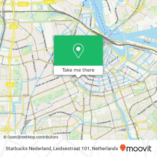 Starbucks Nederland, Leidsestraat 101 map