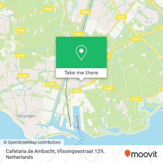 Cafetaria de Ambacht, Vlissingsestraat 129 map