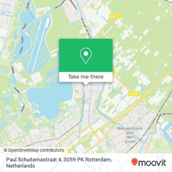 Paul Schuitemastraat 4, 3059 PK Rotterdam map