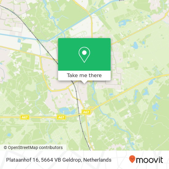 Plataanhof 16, 5664 VB Geldrop map