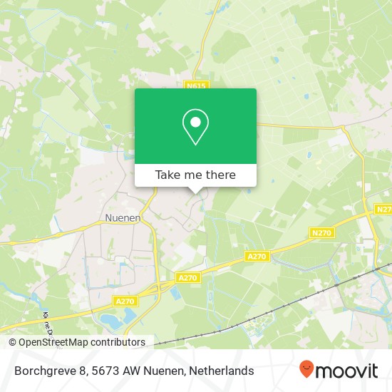 Borchgreve 8, 5673 AW Nuenen map