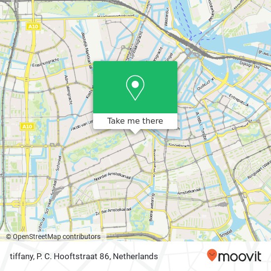 tiffany, P. C. Hooftstraat 86 Karte