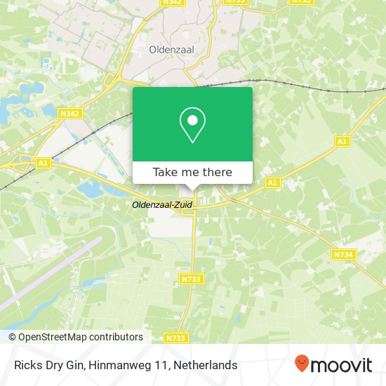 Ricks Dry Gin, Hinmanweg 11 map