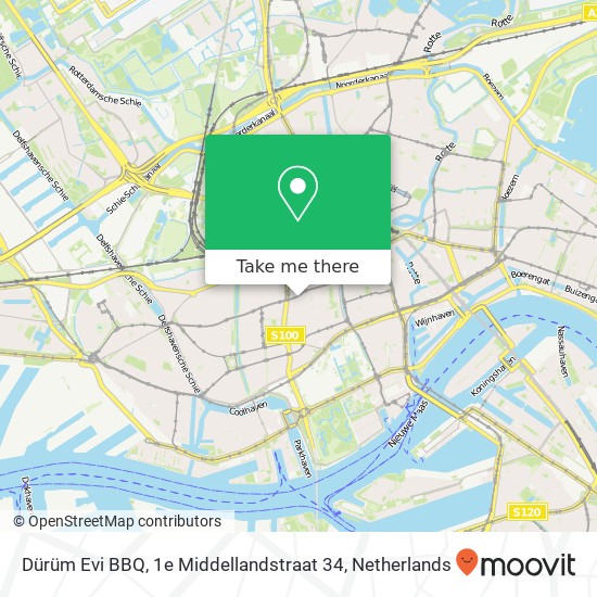 Dürüm Evi BBQ, 1e Middellandstraat 34 map