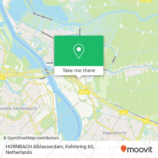 HORNBACH Alblasserdam, Kelvinring 60 map
