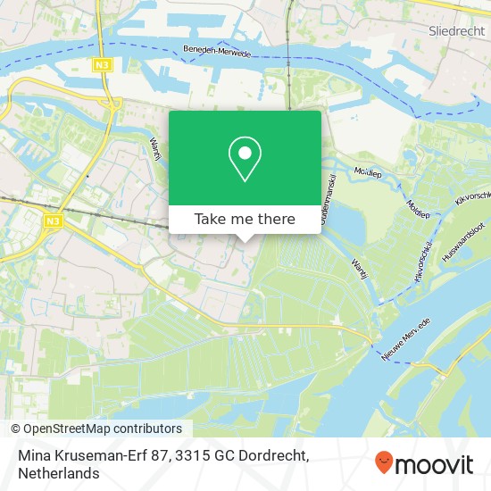 Mina Kruseman-Erf 87, 3315 GC Dordrecht map