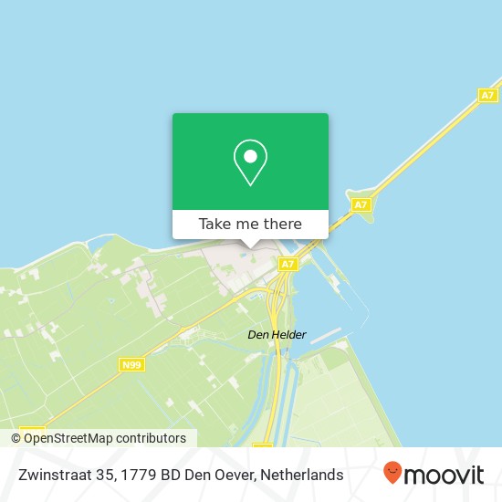 Zwinstraat 35, 1779 BD Den Oever map