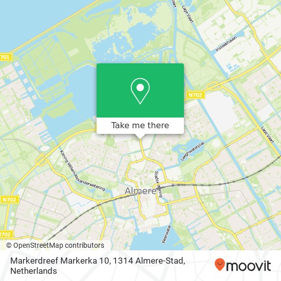 Markerdreef Markerka 10, 1314 Almere-Stad map