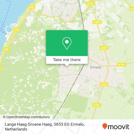 Lange Haeg Groene Haeg, 3853 EG Ermelo Karte