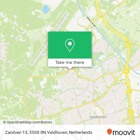 Zandven 13, 5508 RN Veldhoven Karte