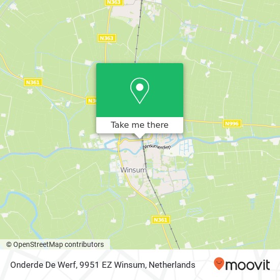 Onderde De Werf, 9951 EZ Winsum map