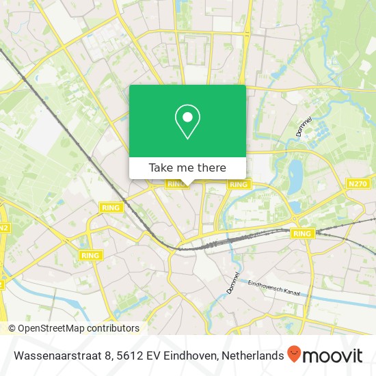 Wassenaarstraat 8, 5612 EV Eindhoven Karte