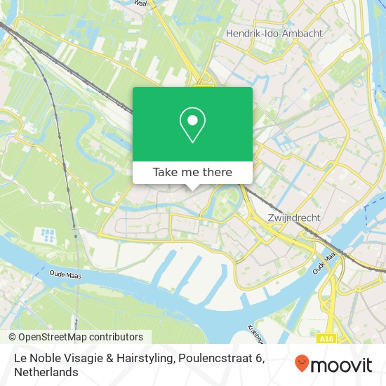Le Noble Visagie & Hairstyling, Poulencstraat 6 map