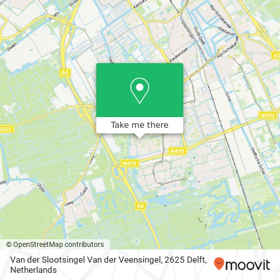 Van der Slootsingel Van der Veensingel, 2625 Delft Karte
