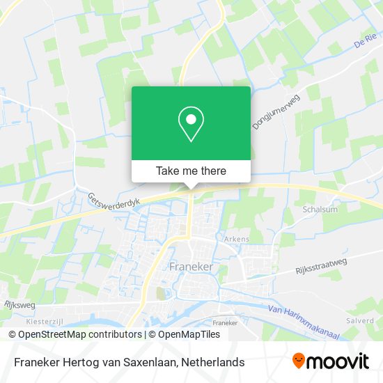 Franeker Hertog van Saxenlaan Karte