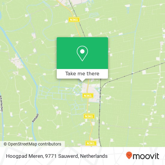 Hoogpad Meren, 9771 Sauwerd map