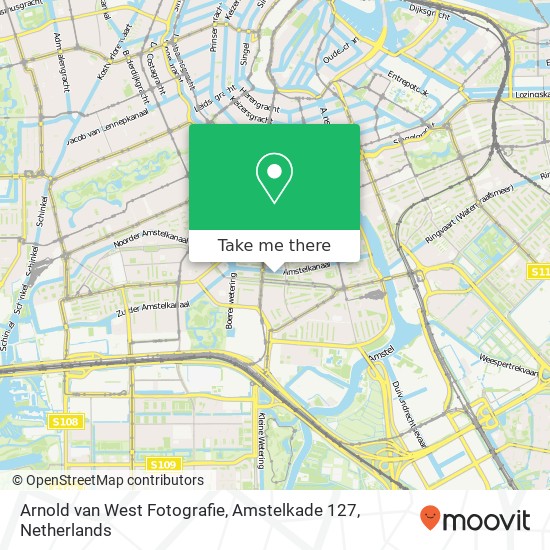 Arnold van West Fotografie, Amstelkade 127 Karte