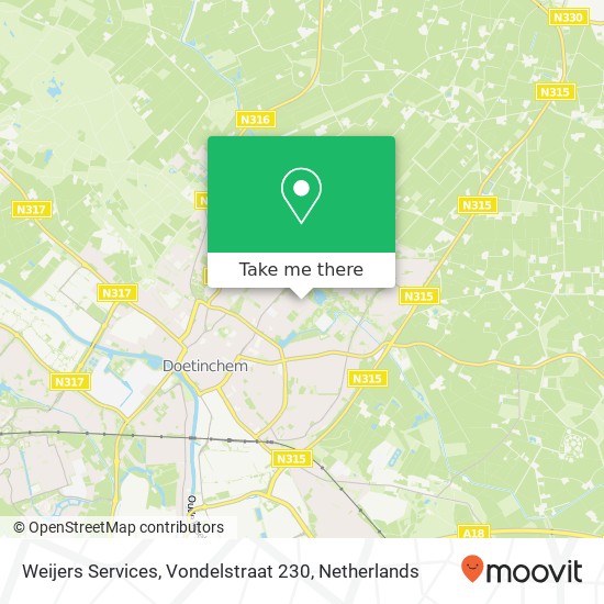 Weijers Services, Vondelstraat 230 map