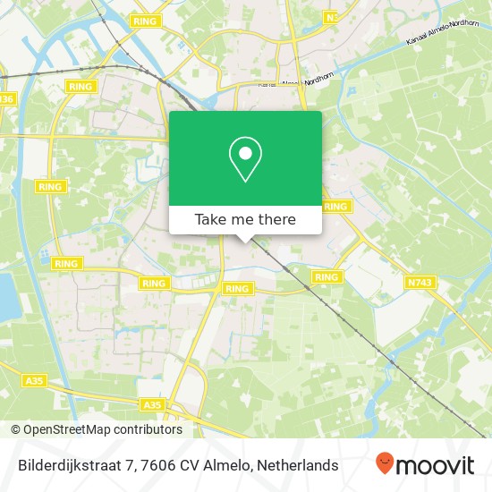 Bilderdijkstraat 7, 7606 CV Almelo map