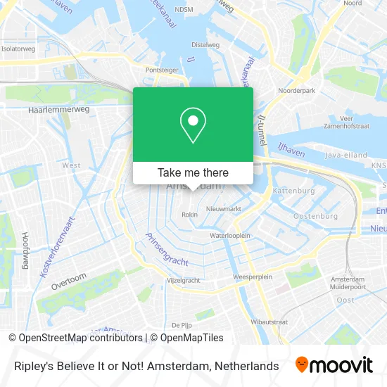 Ripley's Believe It or Not! Amsterdam map
