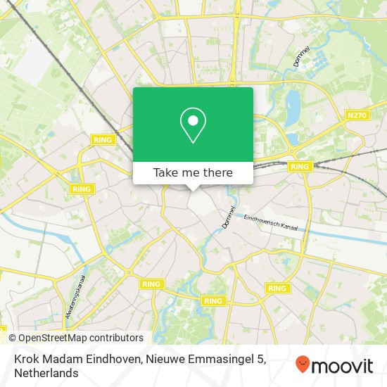 Krok Madam Eindhoven, Nieuwe Emmasingel 5 map