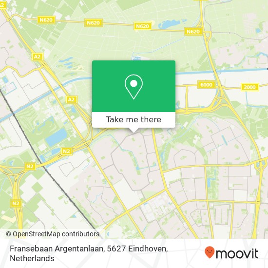 Fransebaan Argentanlaan, 5627 Eindhoven Karte