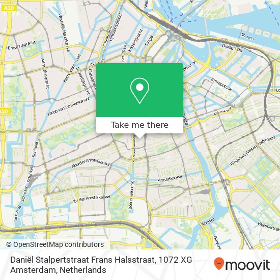 Daniël Stalpertstraat Frans Halsstraat, 1072 XG Amsterdam map