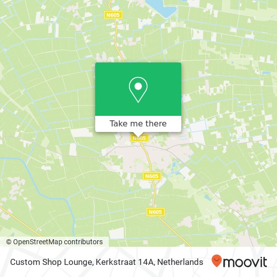 Custom Shop Lounge, Kerkstraat 14A map