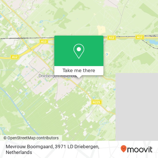 Mevrouw Boomgaard, 3971 LD Driebergen map
